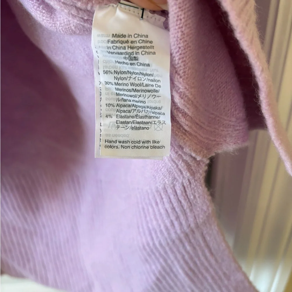 J.Crew Lilac Alpaca Merino Wool V-Neck Sweater – XS